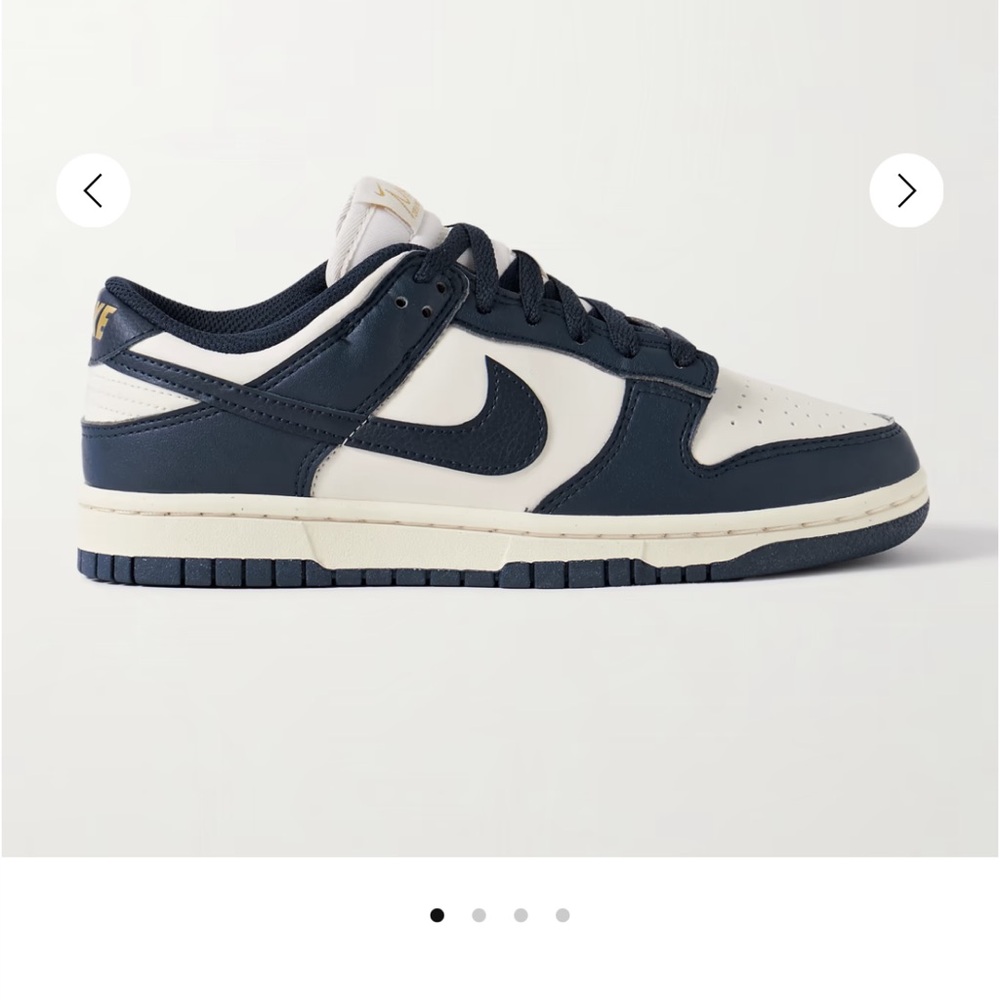 Nike Dunk Low Midnight Blue and Cream Sneakers